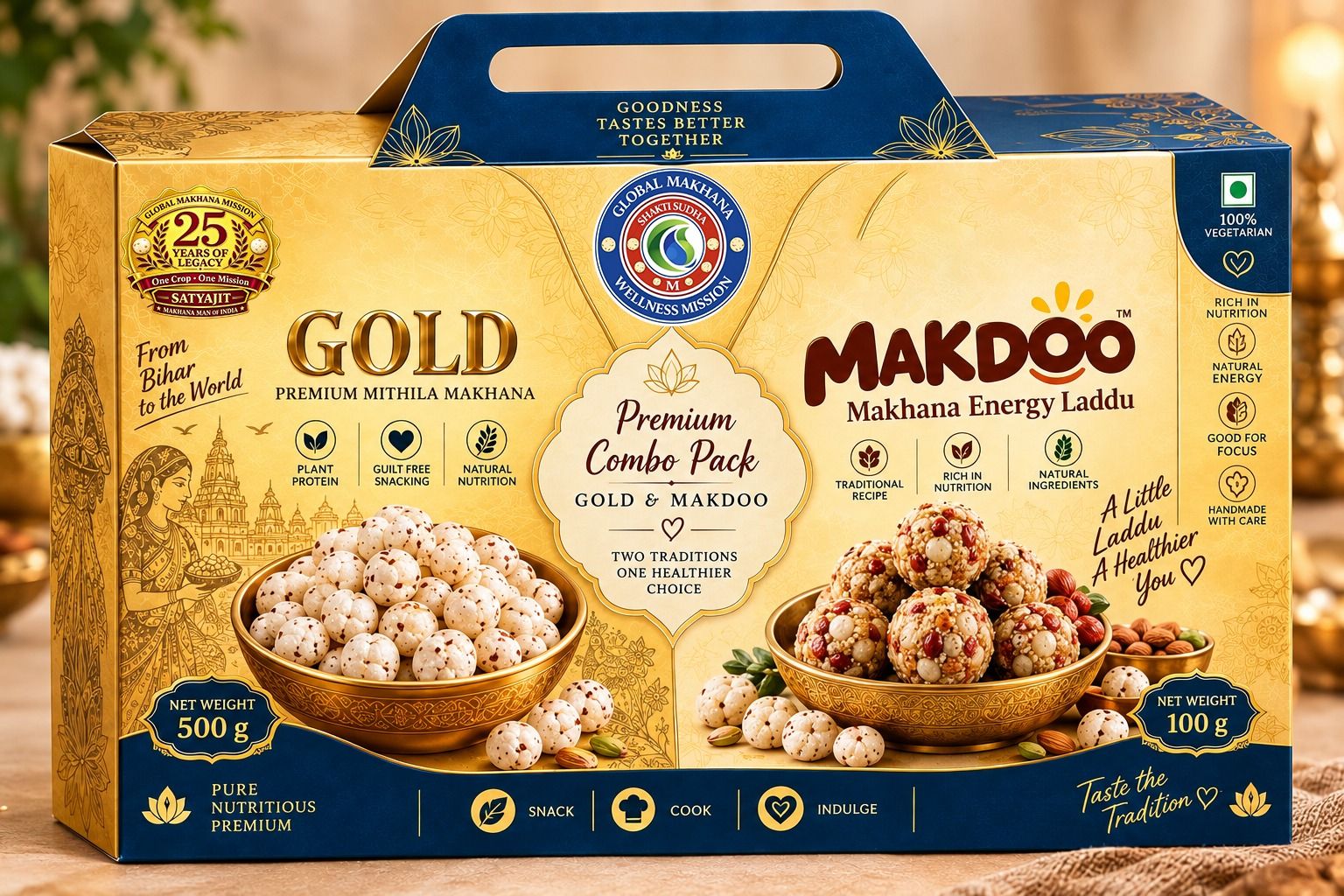 200 GM GOLD + 100 GM MAKDOO